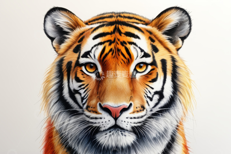 高清大图下载【趣麦麦图】老虎头部特写素材