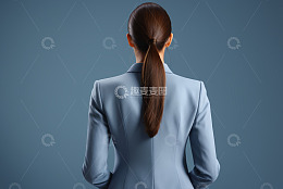 身着西装的女性背影