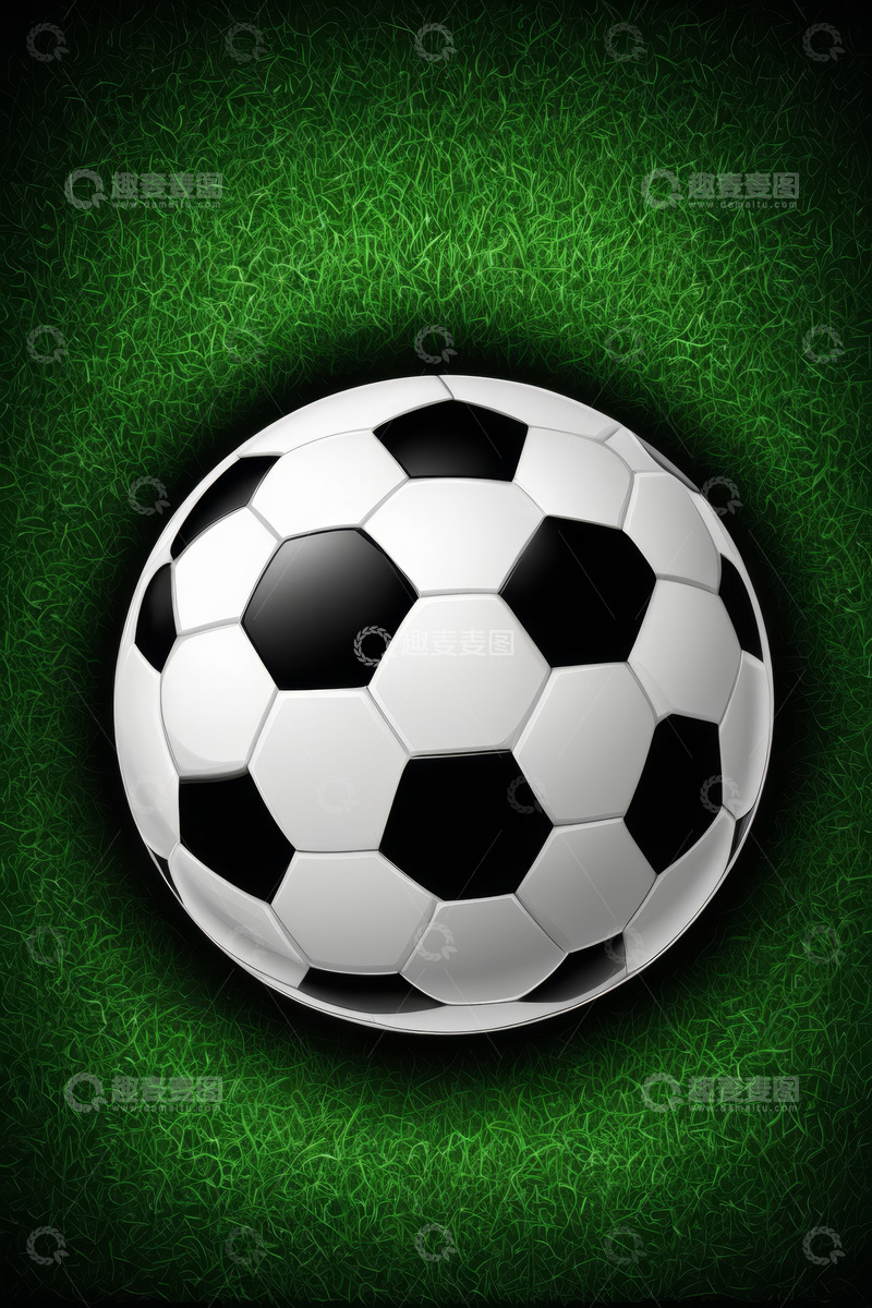 高清大图下载【趣麦麦图】绿茵场上的足球