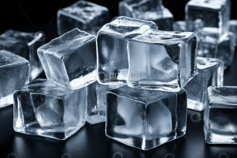 高清大图下载【趣麦麦图】透明冰块特写