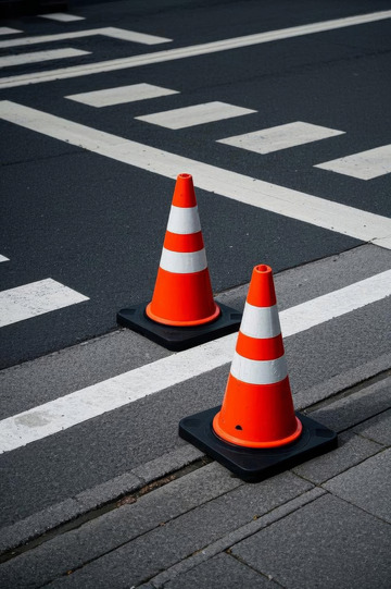 道路上的交通锥