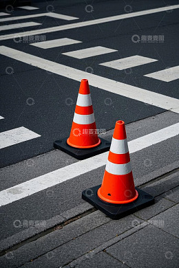 道路上的交通锥