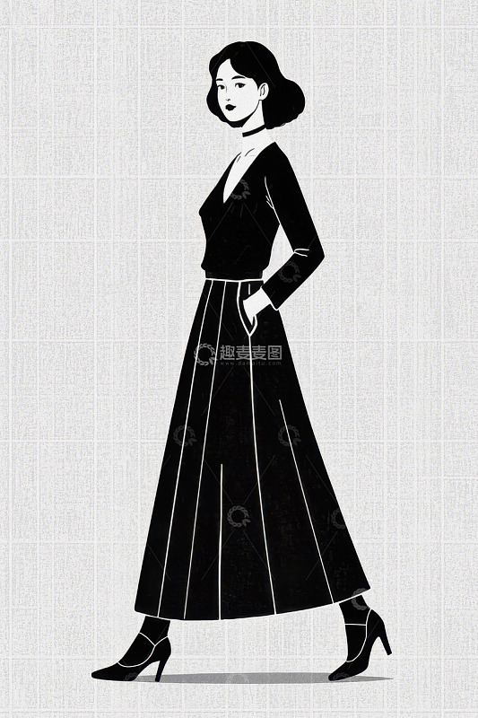 时尚女性插画形象
