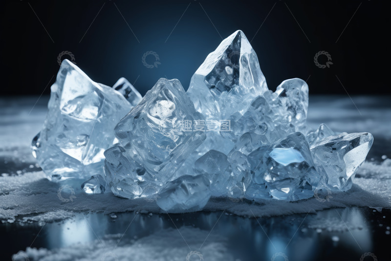 高清大图下载【趣麦麦图】晶莹冰块特写