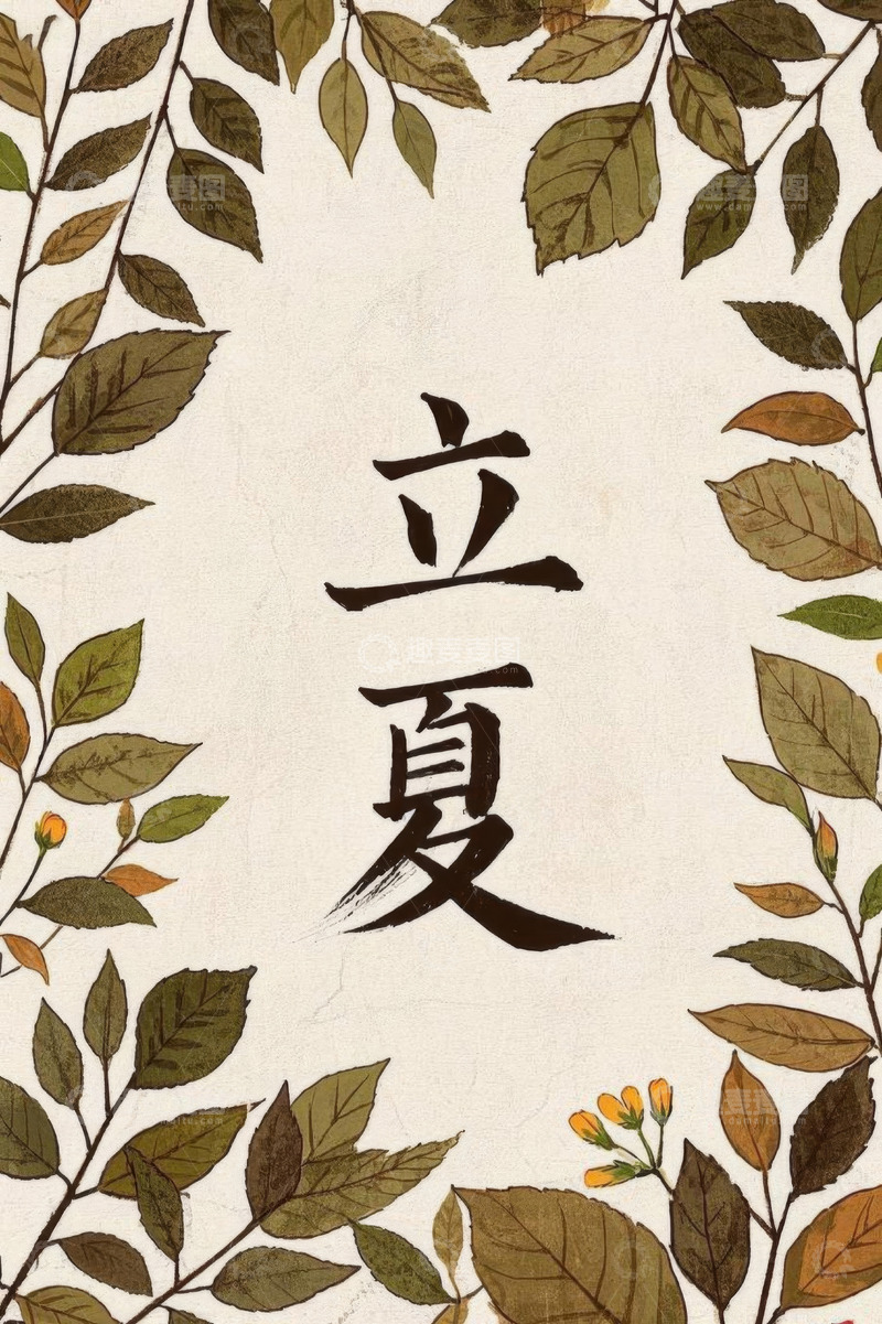 高清大图下载【趣麦麦图】立夏节气插画背景图