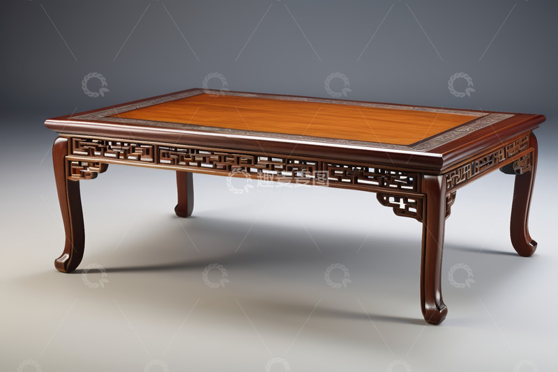 高清大图下载【趣麦麦图】中式古典风格实木茶几