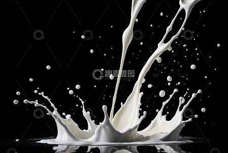 牛奶飞溅特写画面