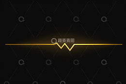黑色背景金色发光折线图案