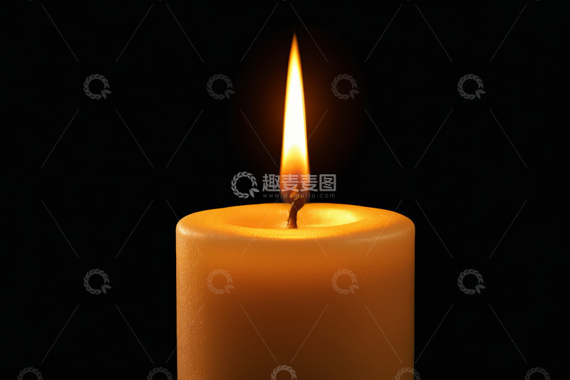 高清大图下载【趣麦麦图】燃烧的蜡烛特写素材