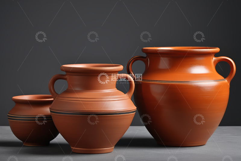 高清大图下载【趣麦麦图】古朴陶瓷陶罐静物展示