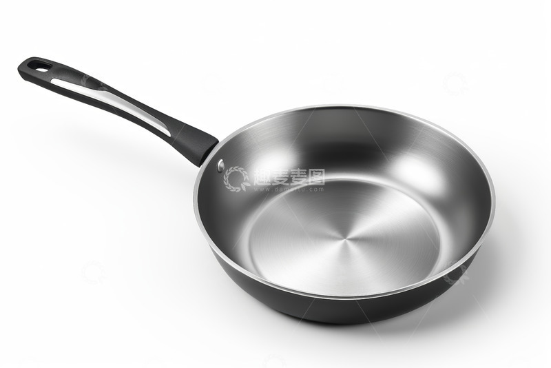 高清大图下载【趣麦麦图】不锈钢平底锅特写