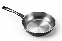 不锈钢平底锅特写