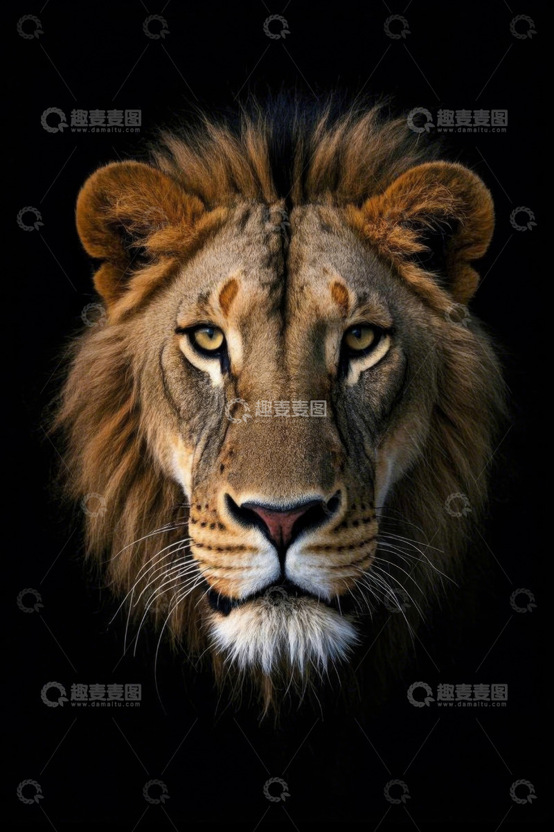 高清大图下载【趣麦麦图】雄狮特写画面素材