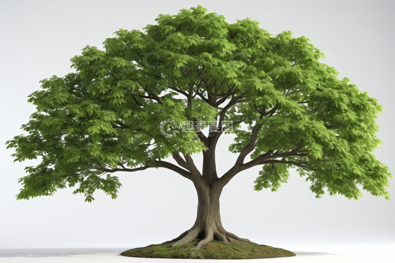 高清大图下载【趣麦麦图】绿色大树3D模型