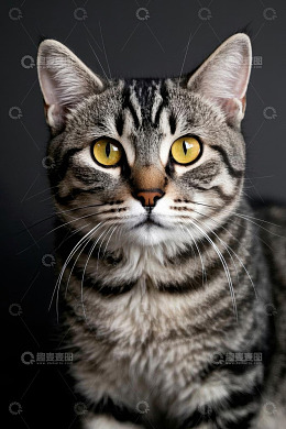 虎斑猫直视特写