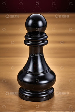 黑色国际象棋棋子特写