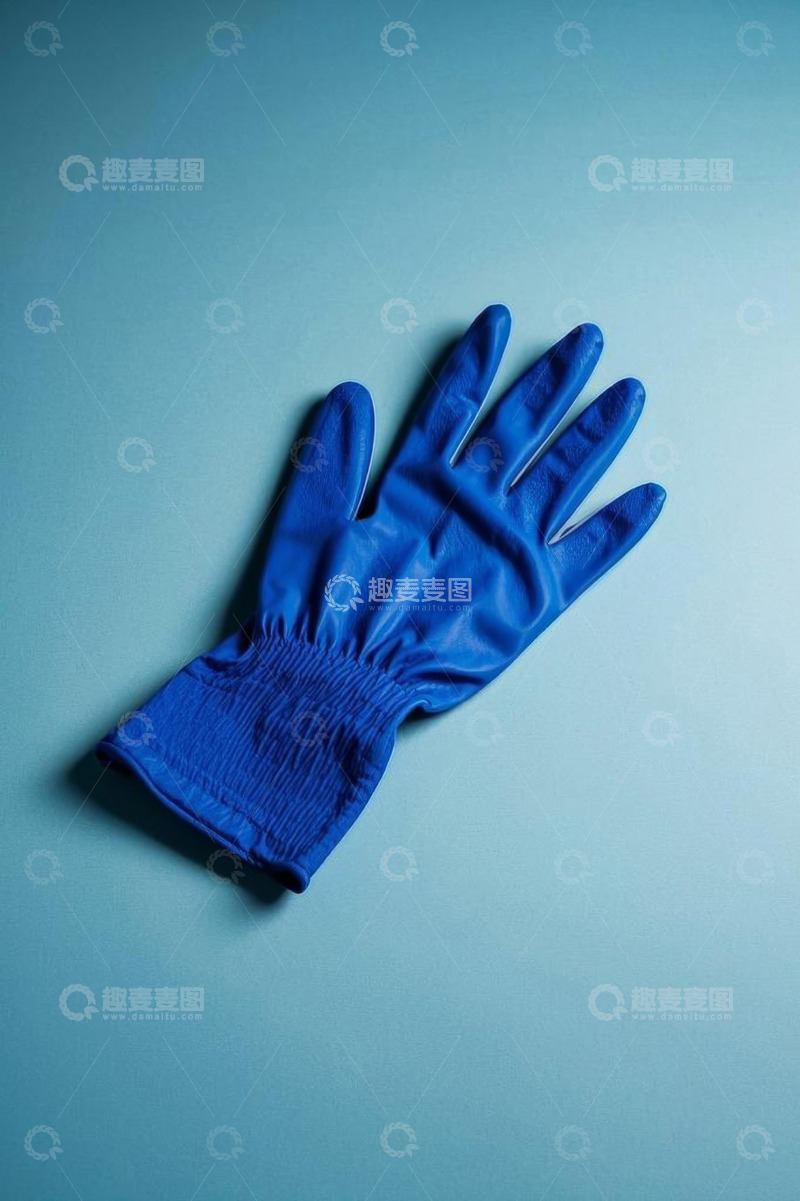 高清大图下载【趣麦麦图】蓝色防护手套特写