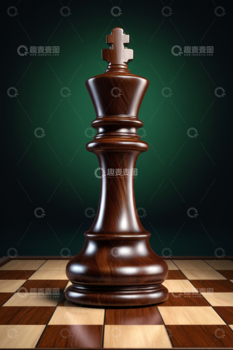 高清大图下载【趣麦麦图】国际象棋国王棋子特写