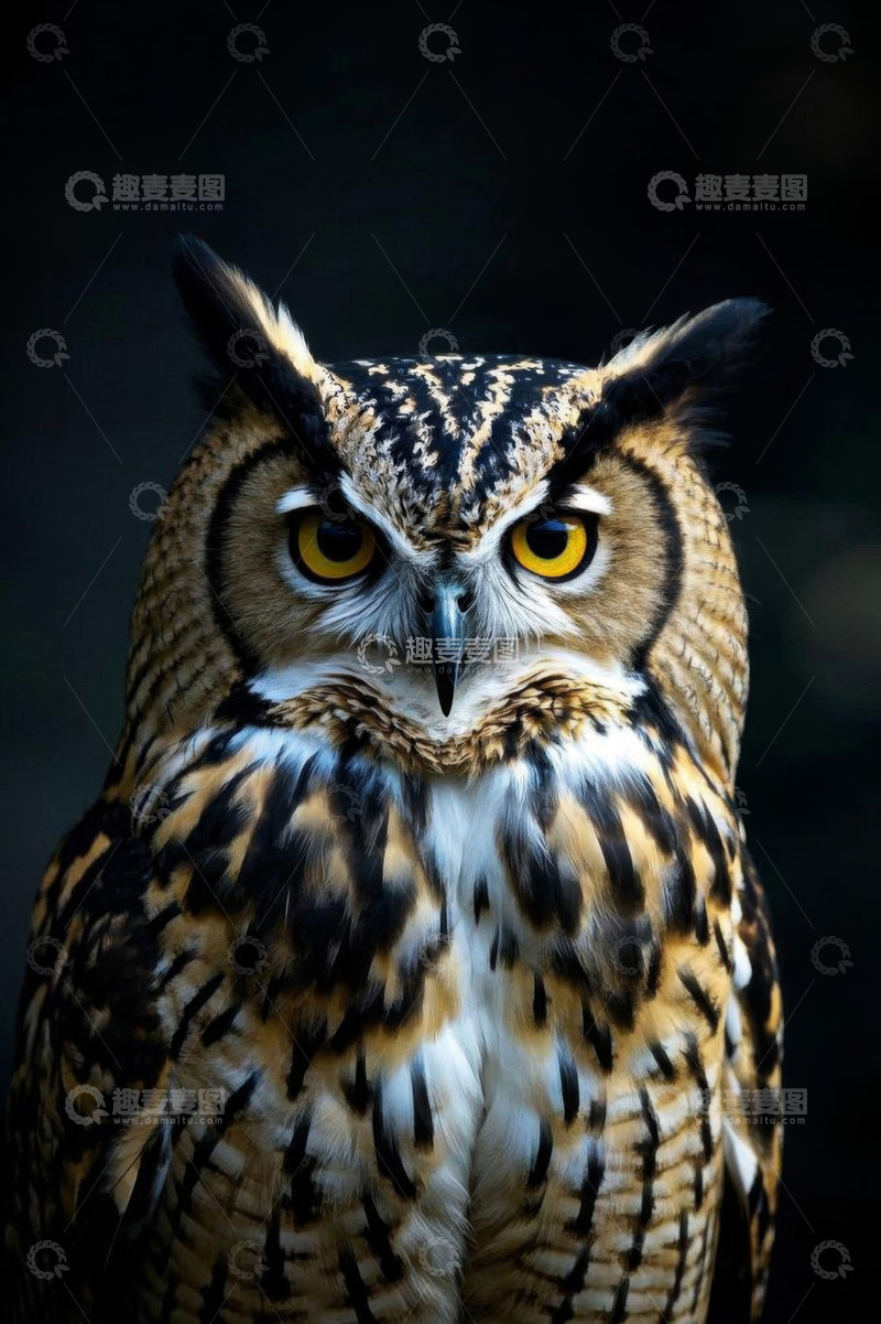 高清大图下载【趣麦麦图】特写猫头鹰动物素材