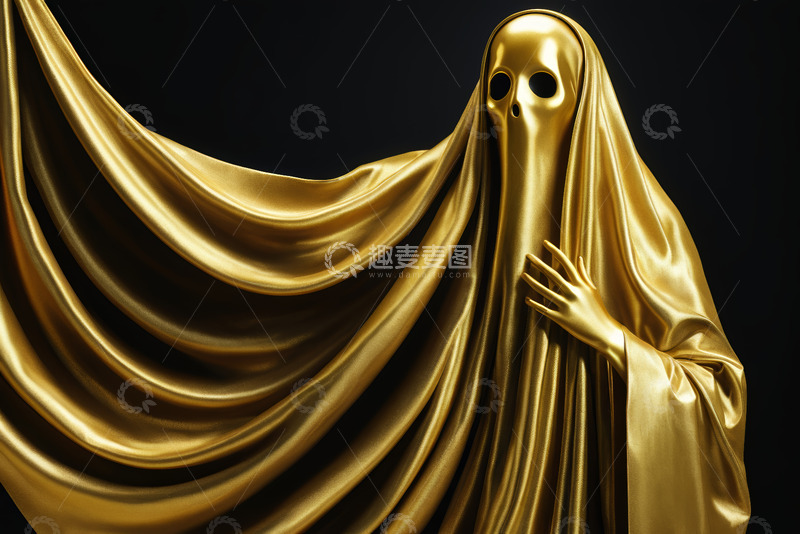 高清大图下载【趣麦麦图】金色幽灵造型人物