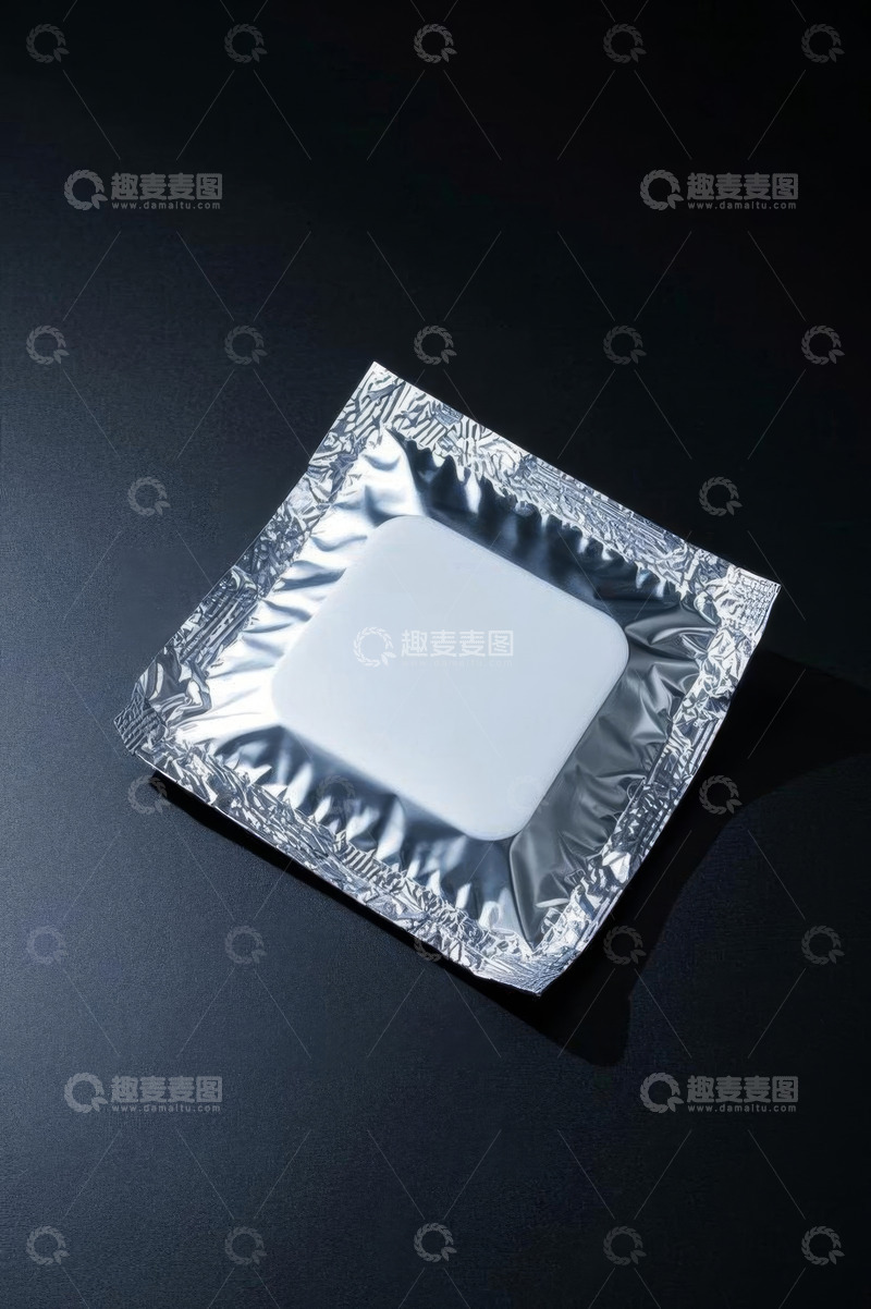 高清大图下载【趣麦麦图】银色铝箔包装特写