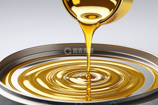 金色液体倒入容器画面