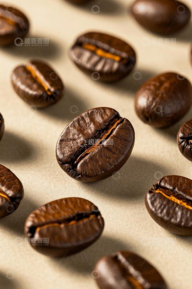 高清大图下载【趣麦麦图】特写咖啡豆素材