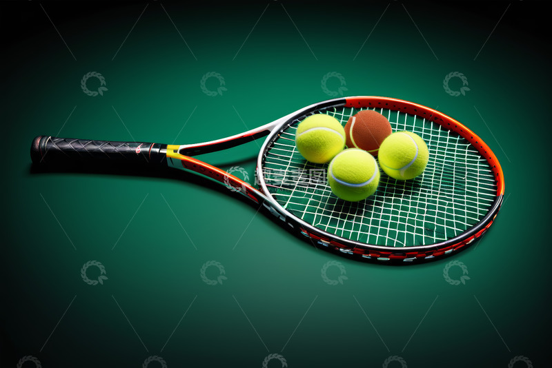 高清大图下载【趣麦麦图】网球与球拍特写