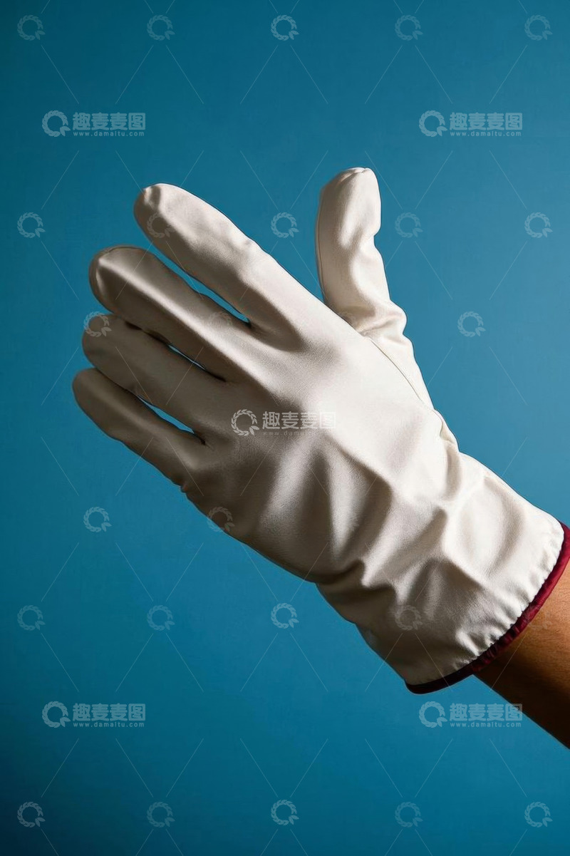 高清大图下载【趣麦麦图】白色手套手部特写