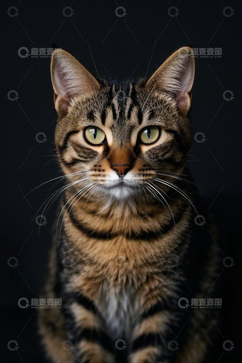 高清大图下载【趣麦麦图】虎斑猫特写