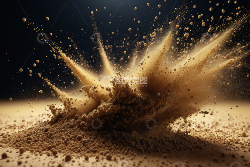 高清大图下载【趣麦麦图】粉末爆炸瞬间特写