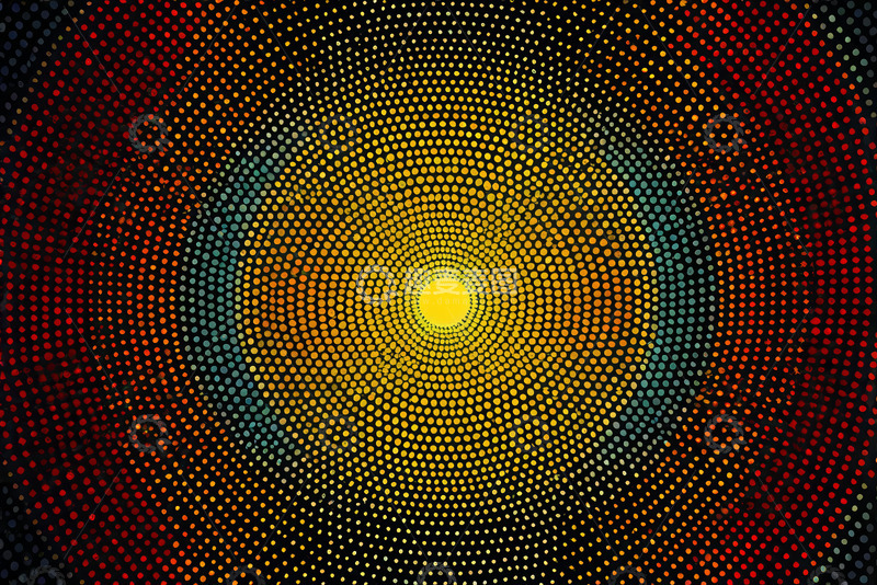 高清大图下载【趣麦麦图】彩色圆点构成的艺术图案