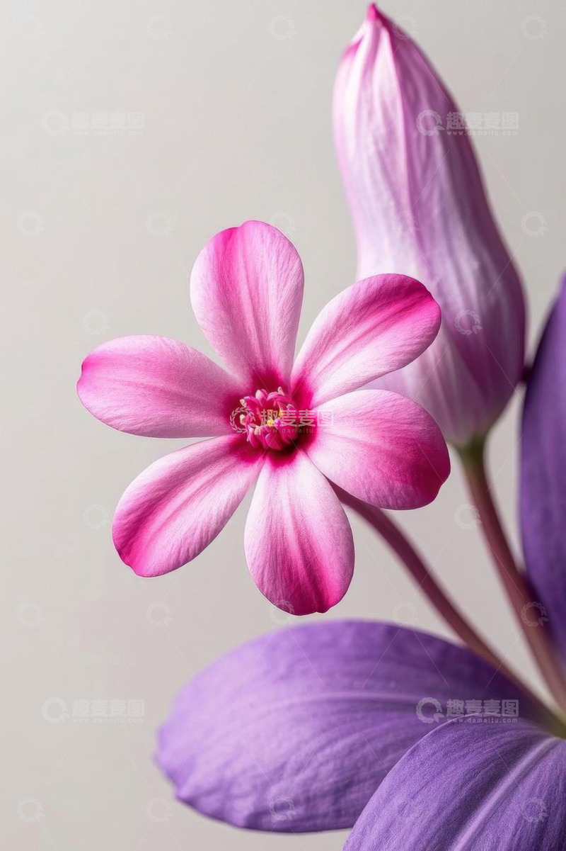 高清大图下载【趣麦麦图】粉色花朵微距特写