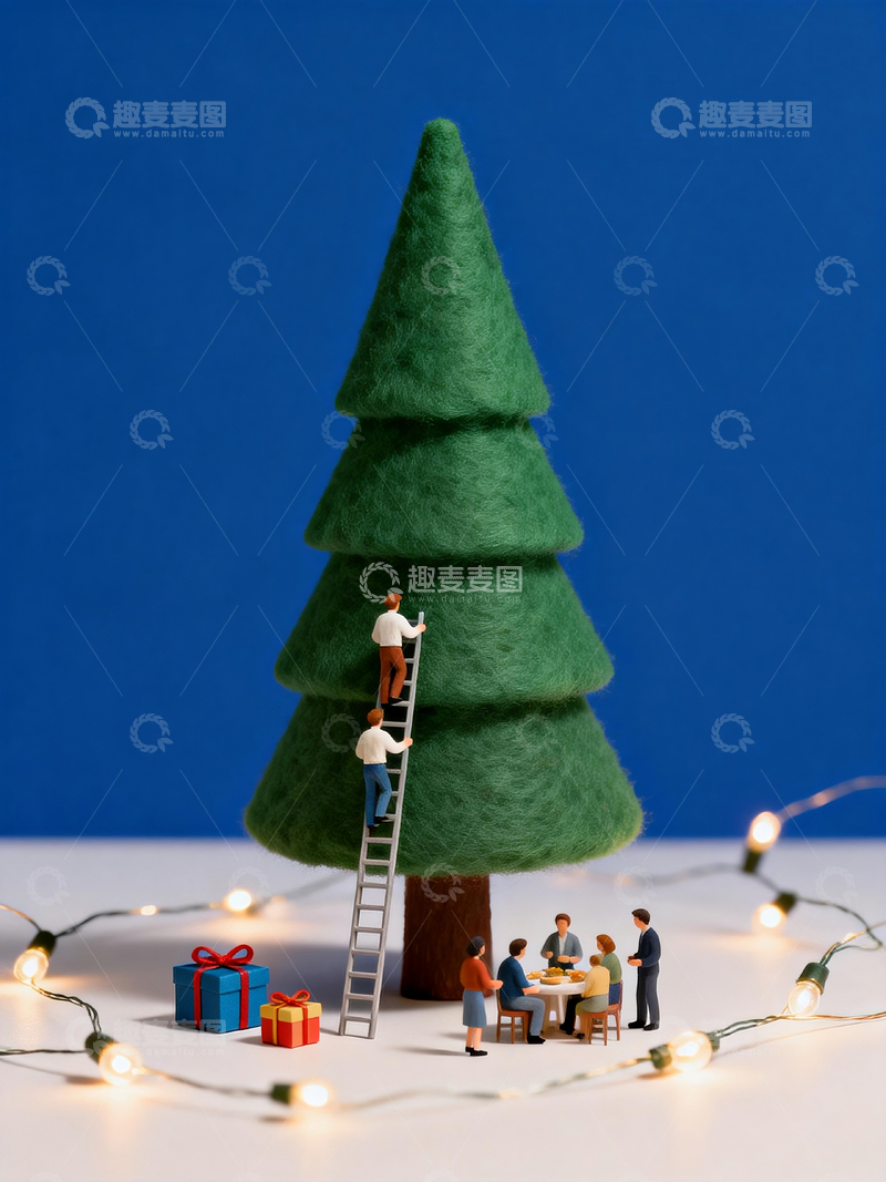源文件下载【趣麦麦图】微缩圣诞树互动场景5