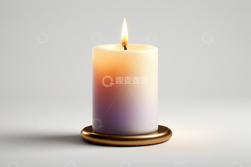 高清大图下载【趣麦麦图】燃烧的渐变蜡烛特写