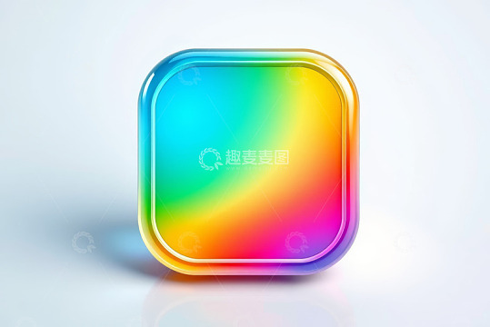 彩色渐变方形图标素材