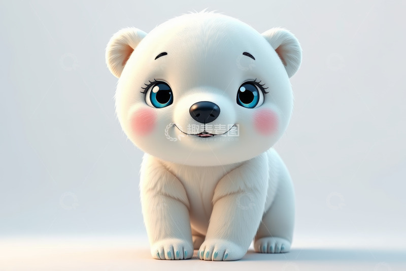 高清大图下载【趣麦麦图】可爱卡通北极熊形象