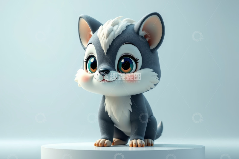 高清大图下载【趣麦麦图】可爱卡通小狗3D形象