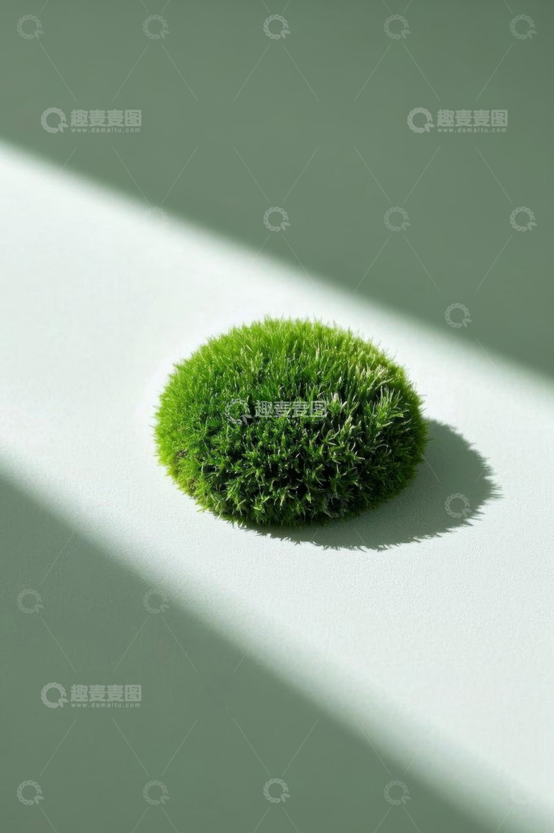 高清大图下载【趣麦麦图】绿色圆形植物特写