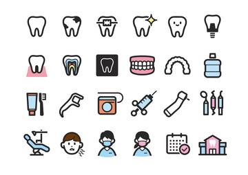 牙科医疗图标设计素材