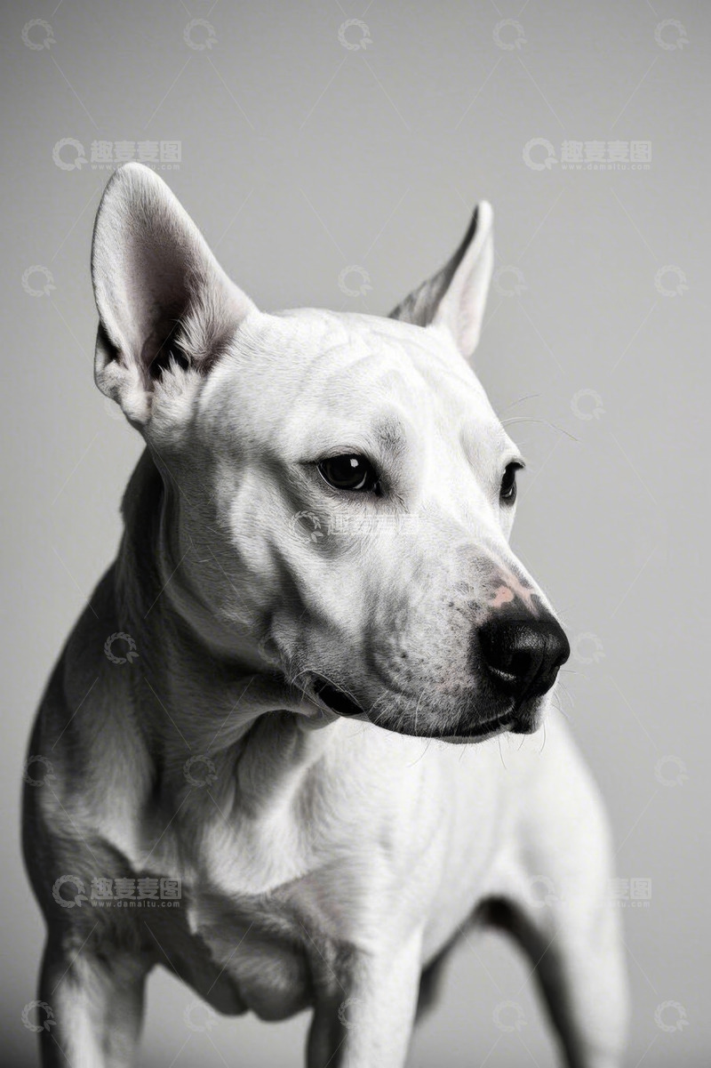 高清大图下载【趣麦麦图】白色犬类特写