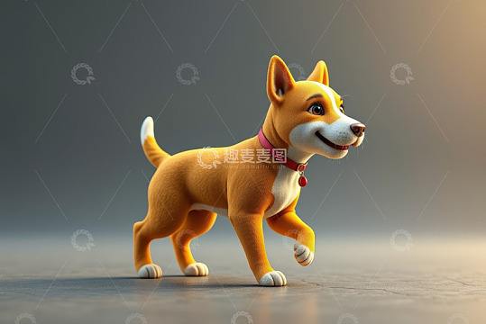 卡通小狗行走形象