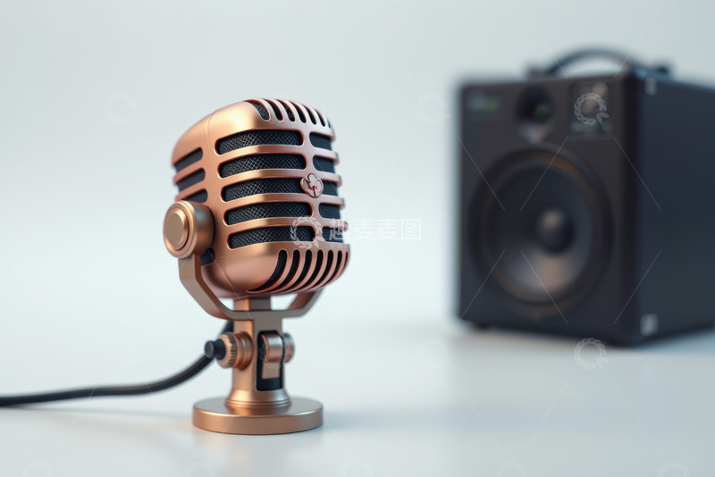 高清大图下载【趣麦麦图】复古麦克风与音箱素材