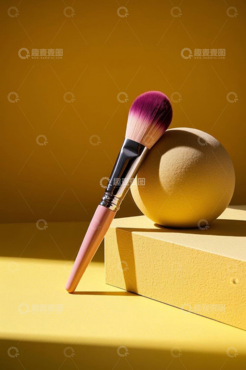 高清大图下载【趣麦麦图】美妆刷与海绵蛋静物素材