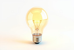 发光灯泡特写素材