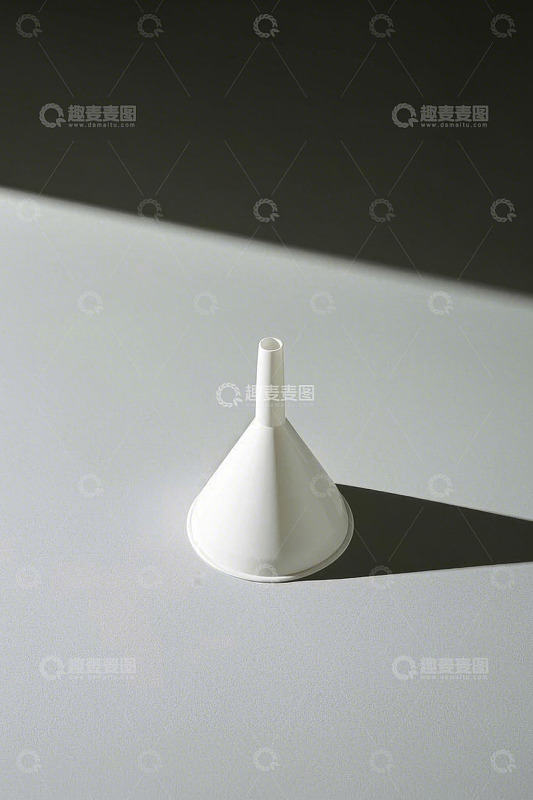 白色漏斗特写静物