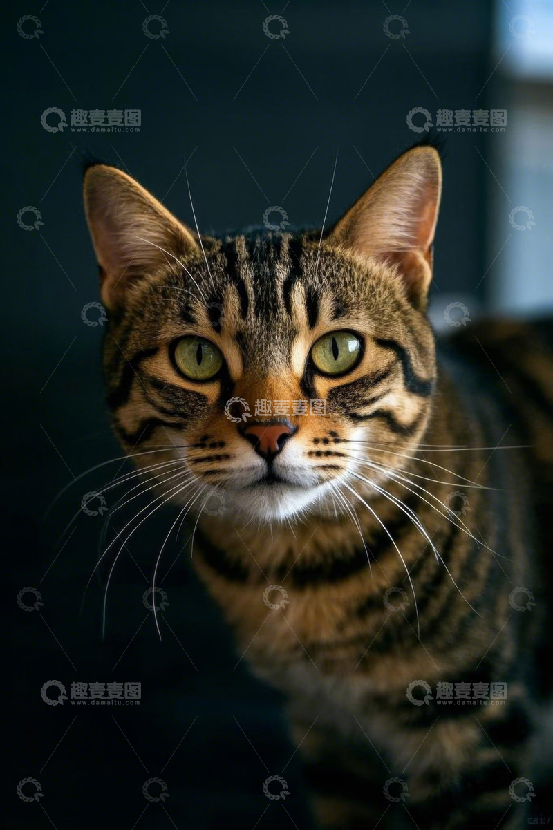 高清大图下载【趣麦麦图】虎斑猫特写