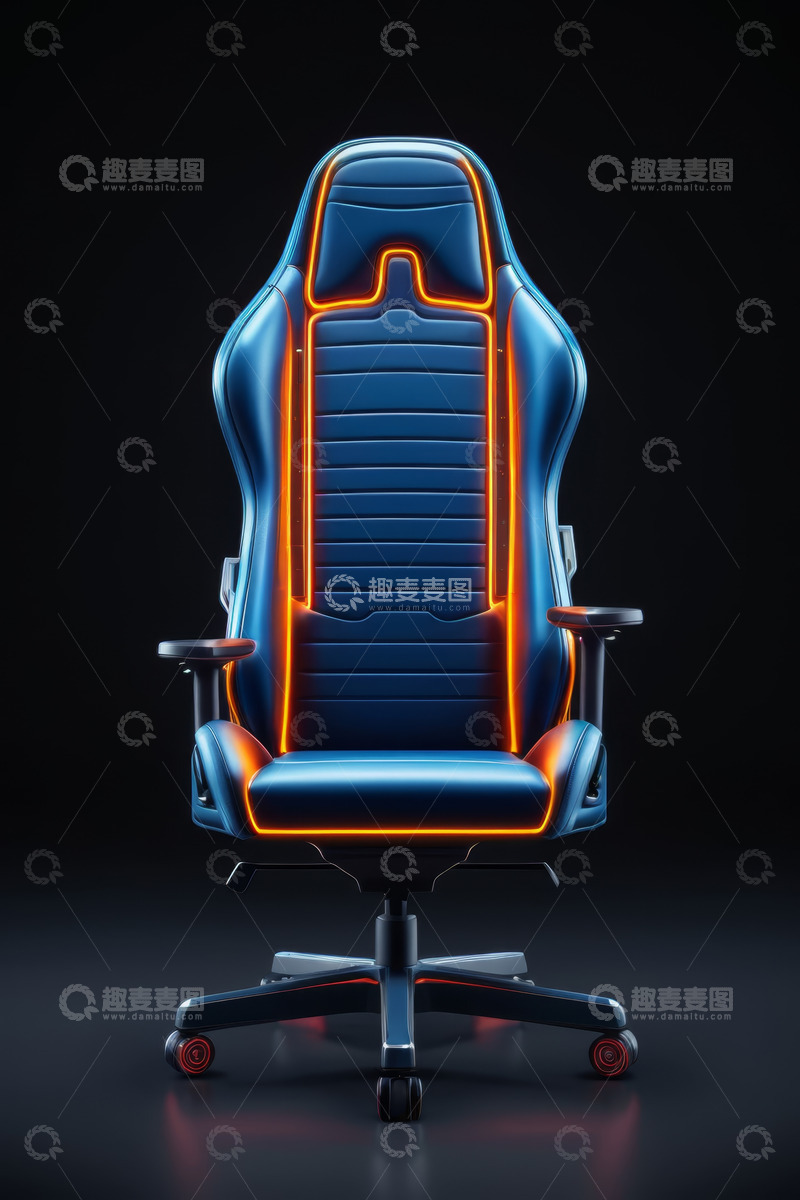 高清大图下载【趣麦麦图】现代蓝色电竞椅