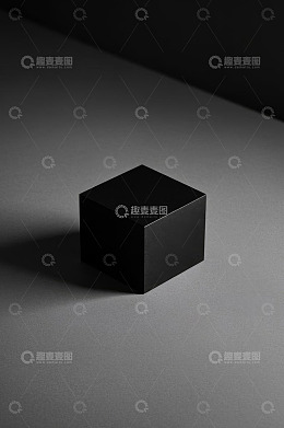 黑色立方体静物展示