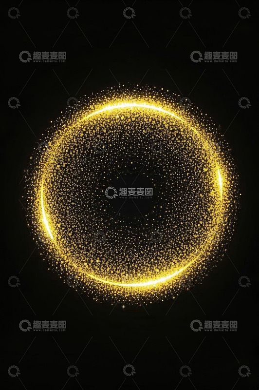 金色粒子光环背景素材